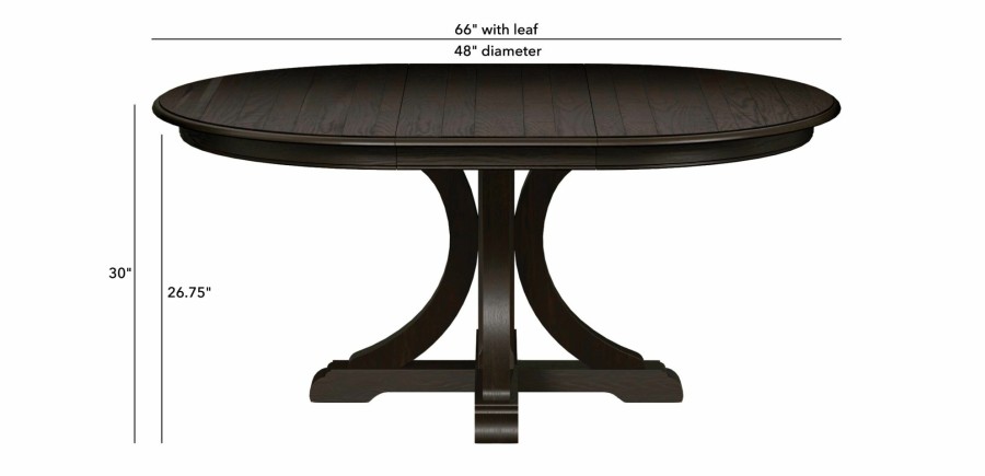 DINING Ethan Allen | Corin Rough-Sawn Round Extension Dining Table