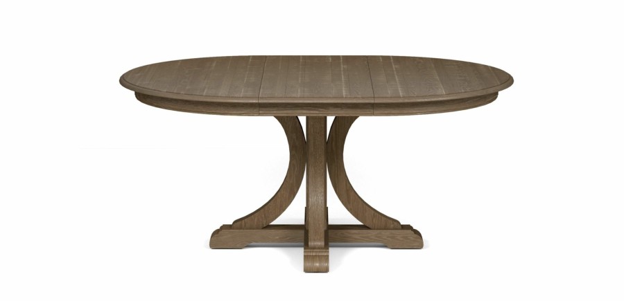 DINING Ethan Allen | Corin Rough-Sawn Round Extension Dining Table