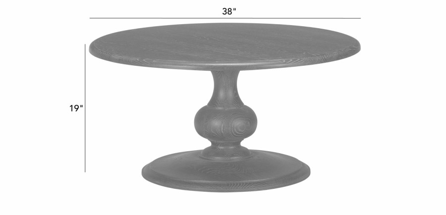 LIVING Ethan Allen | Alcott Pedestal Coffee Table