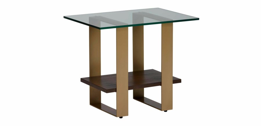 LIVING Ethan Allen | Rosemoor Glass-Top End Table