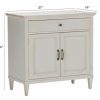 DINING Ethan Allen Buffets, Sideboards & Servers | Custom Two-Door Buffet: Bead-Frame Glass Doors, Top Drawer