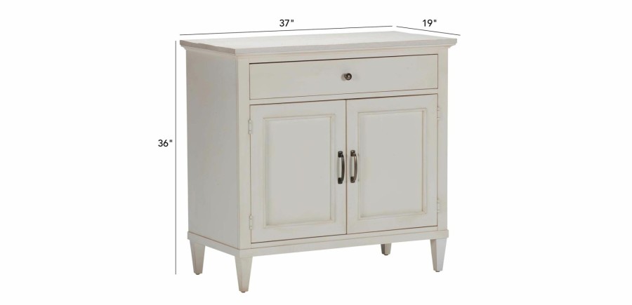 DINING Ethan Allen Buffets, Sideboards & Servers | Custom Two-Door Buffet: Bead-Frame Glass Doors, Top Drawer