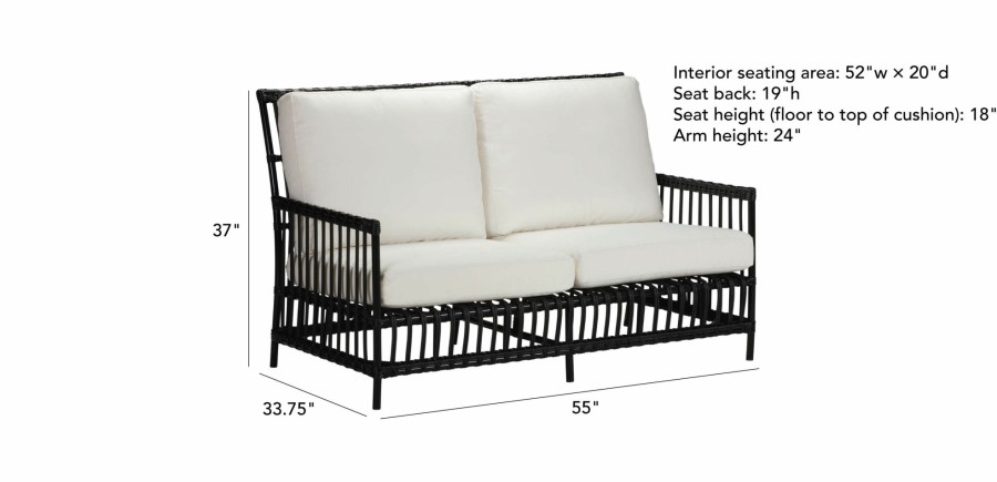 OUTDOOR Ethan Allen Vero Dunes | Vero Dunes Woven Loveseat