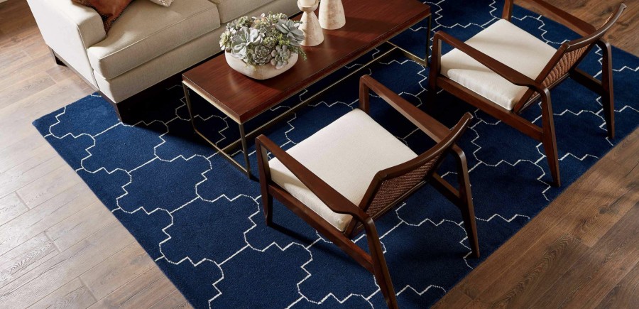 RUGS & FLOORING Ethan Allen | Tulu Tracery Rug, Blue/Natural