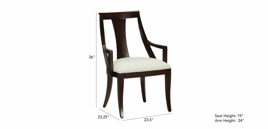 DINING Ethan Allen Arm & Host Chairs | Paulson Dining Armchair