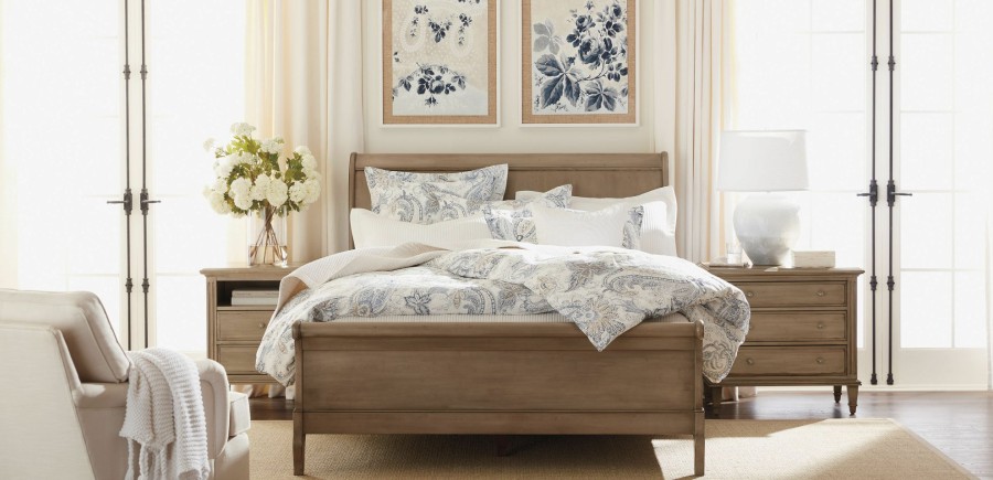 BEDROOM Ethan Allen Wood and Metal Beds | Chloe Bed