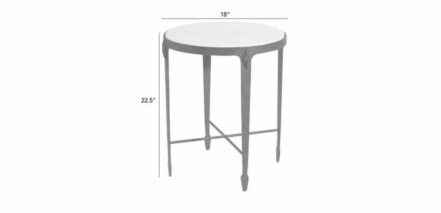 LIVING Ethan Allen | Jaca Marble Top Accent Table