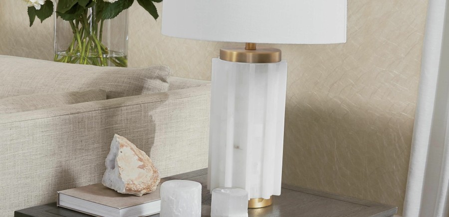 LIGHTING Ethan Allen | Farida Alabaster Table Lamp