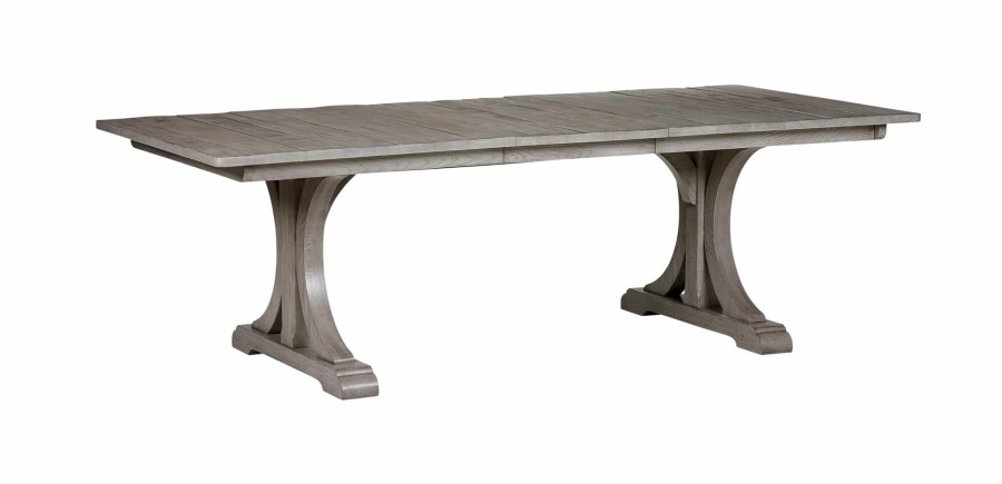 DINING Ethan Allen | Corin Rough-Sawn Trestle Extension Dining Table