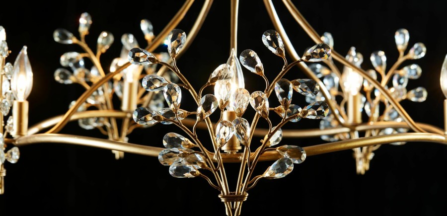 LIGHTING Ethan Allen | Clara 8-Light Round Crystal Chandelier