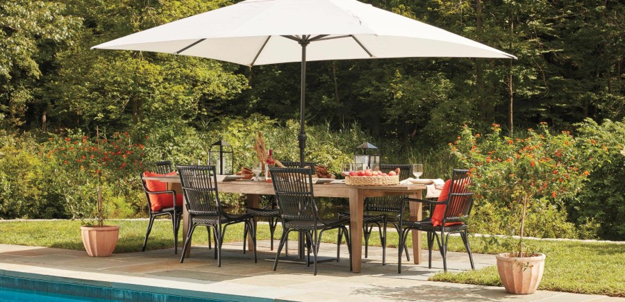 OUTDOOR Ethan Allen Bridgewater Cove | Bridgewater Cove Teak Extension Dining Table