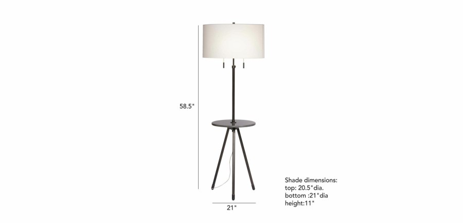 LIGHTING Ethan Allen | Durran Tray Table Floor Lamp