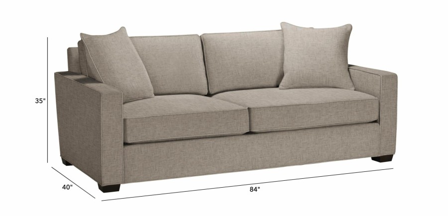 LIVING Ethan Allen Fabric Sofas | Spencer Track-Arm Sofa, Quick Ship