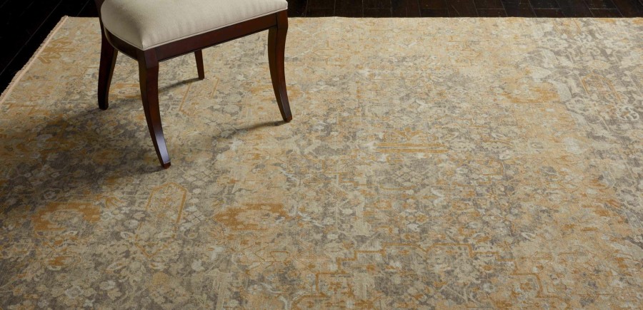 RUGS & FLOORING Ethan Allen | Oslo Rug, Gold/Grey