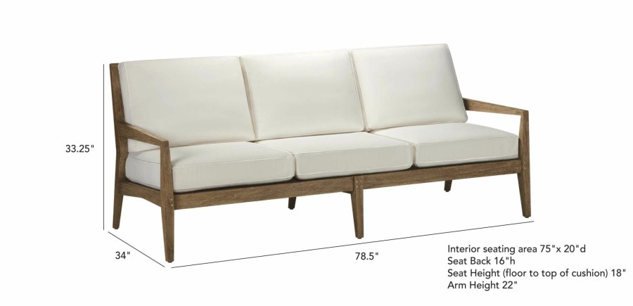 OUTDOOR Ethan Allen Bridgewater Cove | Bridgewater Cove Teak Sofa