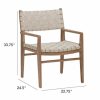 DINING Ethan Allen Arm & Host Chairs | Marteen Woven Dining Armchair