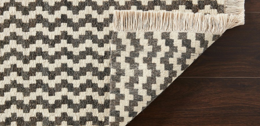 RUGS & FLOORING Ethan Allen | Flamestitch Rug, Charcoal/Natural