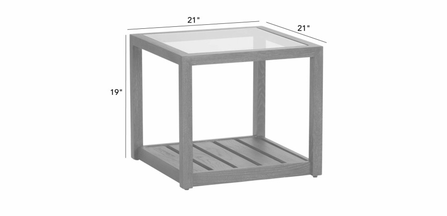 LIVING Ethan Allen | Lyons Wood And Glass Bunching Table