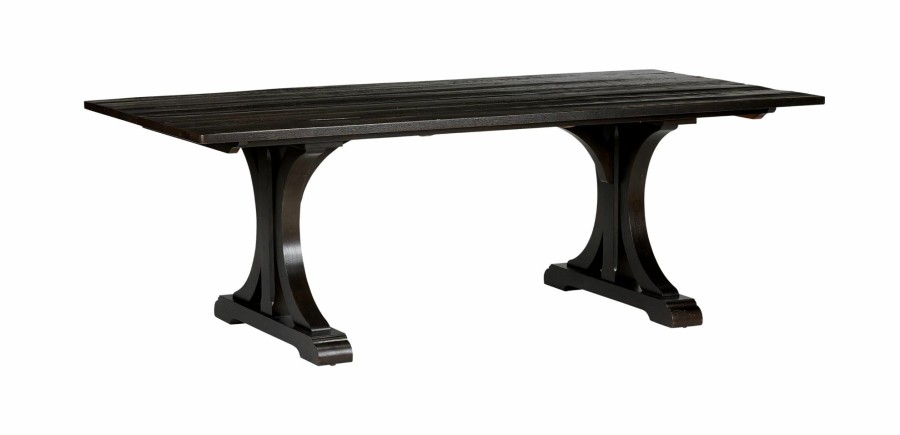 DINING Ethan Allen | Corin Rough-Sawn Trestle Dining Table