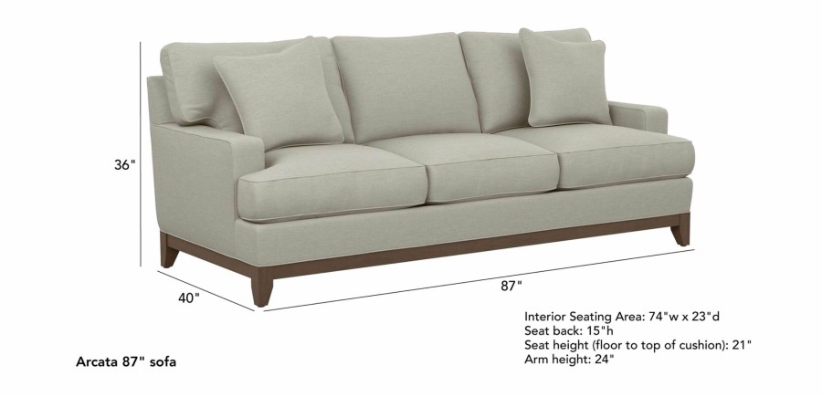 LIVING Ethan Allen Fabric Sofas | Arcata Sofa, Quick Ship