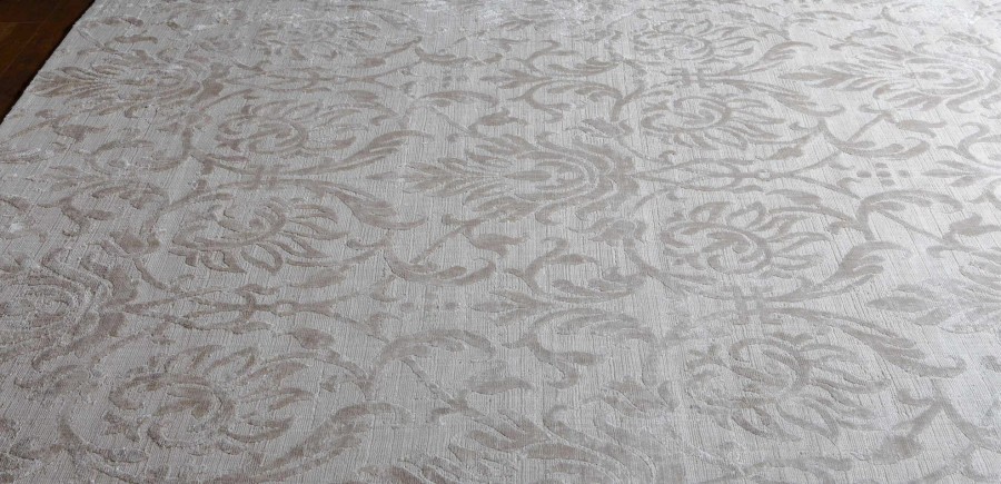 RUGS & FLOORING Ethan Allen | Jacquard Damask Rug, Buff