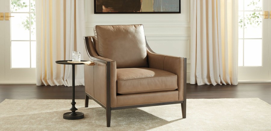 LIVING Ethan Allen | Halton Leather Chair