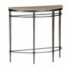 LIVING Ethan Allen | Vida Wood-Top Demilune Console