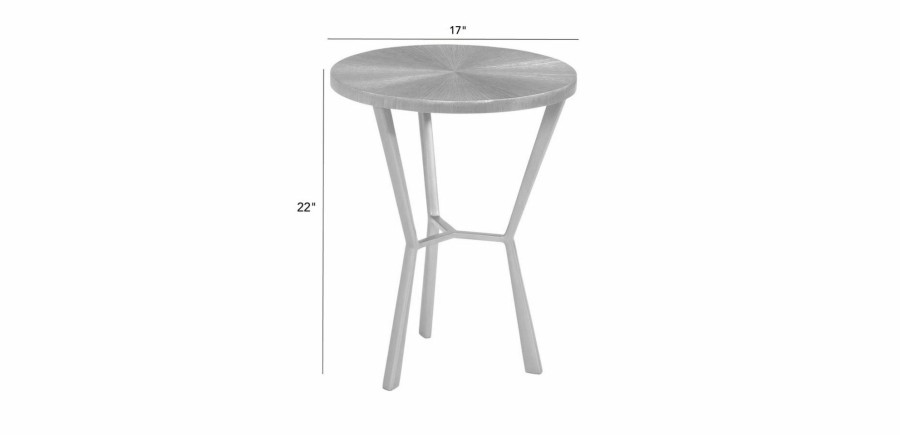 LIVING Ethan Allen | Tasha Aluminum Accent Table