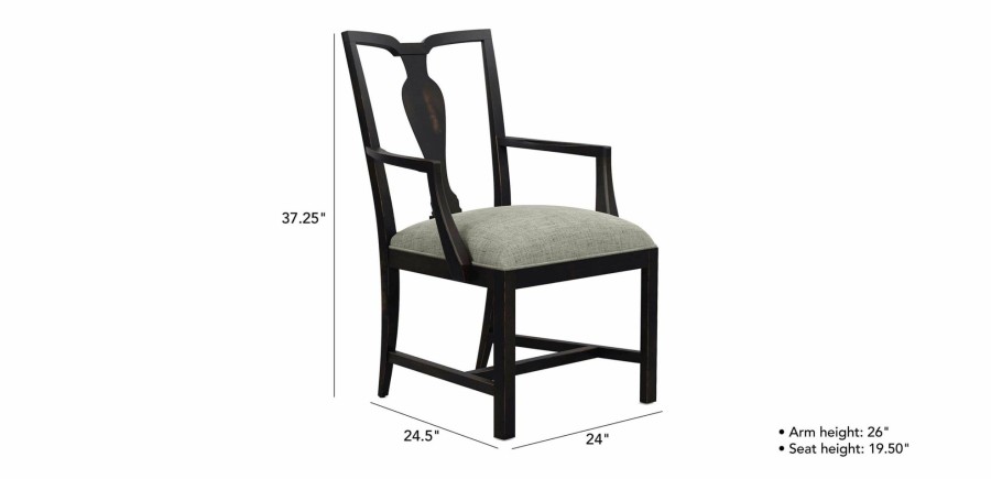 DINING Ethan Allen Arm & Host Chairs | Maddox Dining Armchair