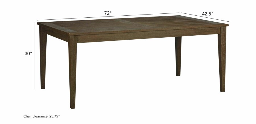 OUTDOOR Ethan Allen Bridgewater Cove | Bridgewater Cove Teak Dining Table