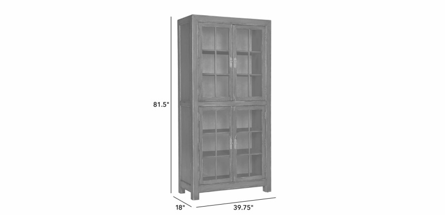 DINING Ethan Allen Cabinets & Chests | Ming Tall Display Cabinet