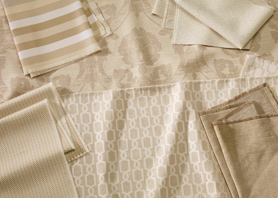 LIVING Ethan Allen High Performance Fabrics | Greta Bisque Fabric By The Yard