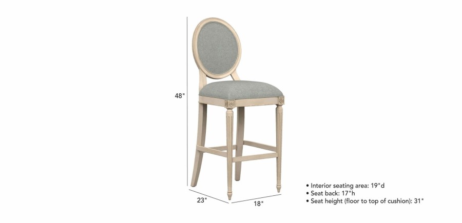 DINING Ethan Allen | Marcella Oval Back Barstool