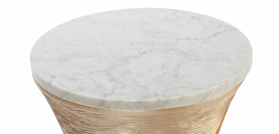 LIVING Ethan Allen | Colmar Marble-Top Accent Table